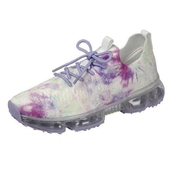 !! NEW !! Slip On Flyknit Sneakers in Purple Tie Dye - Picture 6 of 6